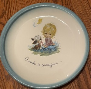 Vintage Gigi & Puppy American Greetings Collector's Plate A SMILE IS CONTAGIOUS