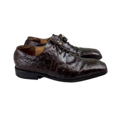 Giorgio Brutini Oil Tanned Leather Weaved Footwear Men\'s Dress Shoes Size 10.5 M Giorgio Brutini Oxford Men 10.5M Shoes Brown Leather LaceUp  main image 4