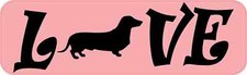 10x3 Love Dachshund Magnet Magnetic Weenie Dog Animal Car Truck Bumper Magnets
