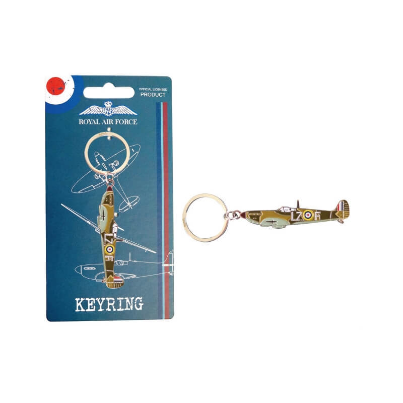 RAF Spitfire Keyring Landscape Vintage - Royal Air Force