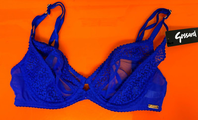 Gossard Envy Non-Padded Plunge Bra, Electric Blue, Size 30D, New, RRP £39, B110