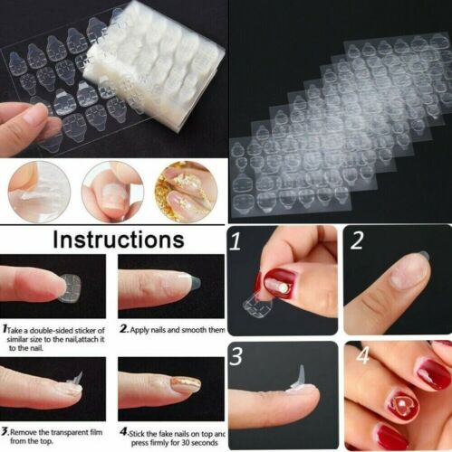 Double-Sided Nail Glue Tape Sticker Adhesive Nail Tabs for Press on Nails  Jargod | eBay
