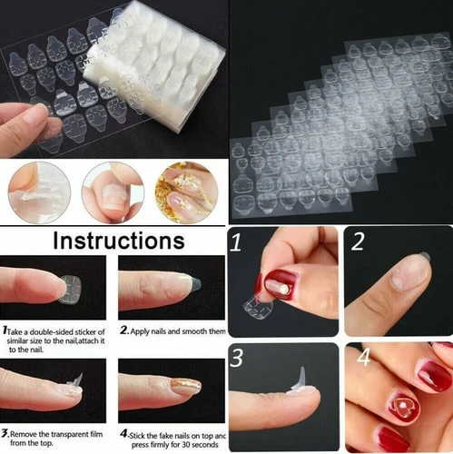 Double-Sided Nail Glue Tape Sticker Adhesive Nail Tabs for Press on Nails Jargod