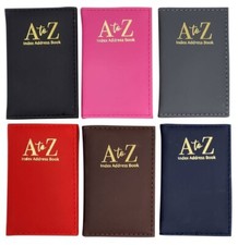 Index Address Book Leather Look Cover Executive Padded Notebook A-Z Pocket
