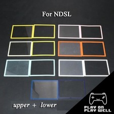 Upper Lower LCD Screen Lens Plastic Cover Replace For Nintendo DS Lite DSL NDSL