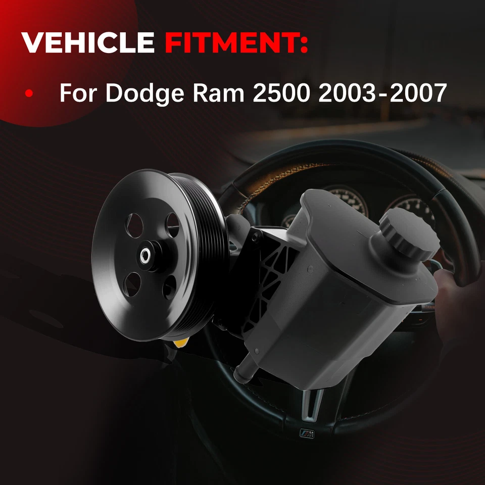 20-70268 Power Steering Pump w/ Pulley for 2003-07 Ram 2500 3500 5.7L 5.9L 6.7L - Image 3 of 4