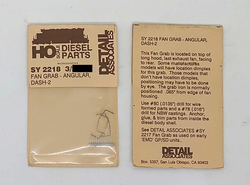 DETAIL ASSOCIATES American HO Scale Detailing Parts - Multi Listing - Picture 116 of 203