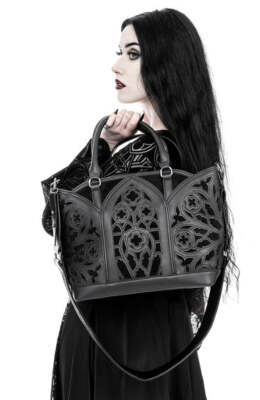 Restyle Gothic Tote Shopper Bag - Catacombs - Witchy Shoulder Handbag Gothic