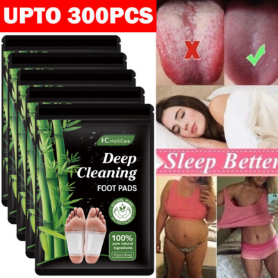 300-10Stk Entgiftungspflaster Fusspflaster Detox Pflaster Bambus Foot Patch Pads