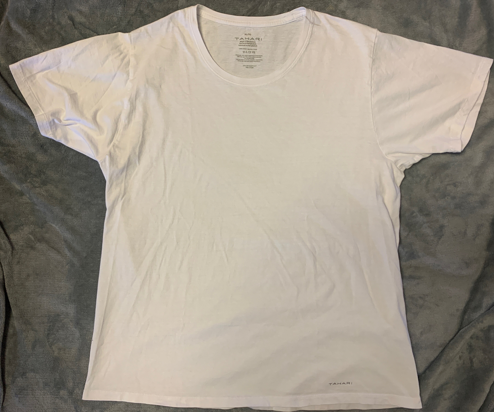 TAHARI Mens White T Shirt XL Tee 100% Cotton Top | eBay