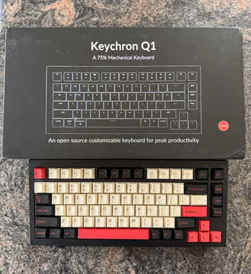 Keychron Q1 75% Mechanical Keyboard - Custom Keycaps - Brown Switches - RGB