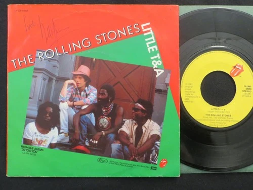 New ListingRolling Stones-"Waiting On A Friend" 7",PS,Dutch,Signed Bill Wyman,Rock,Pop,'80s