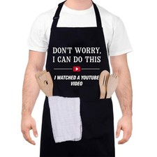 Funny Cooking Aprons for Men Aprons for Adults Two Pockets Adjustable Gift