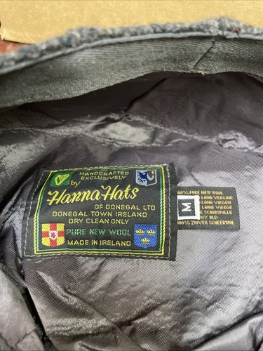 Hanna Hüte flach Cabbie Zeitungsjungenmütze Medium Donegal Irland Wolle Tweed grau fleckig - Bild 6 von 7