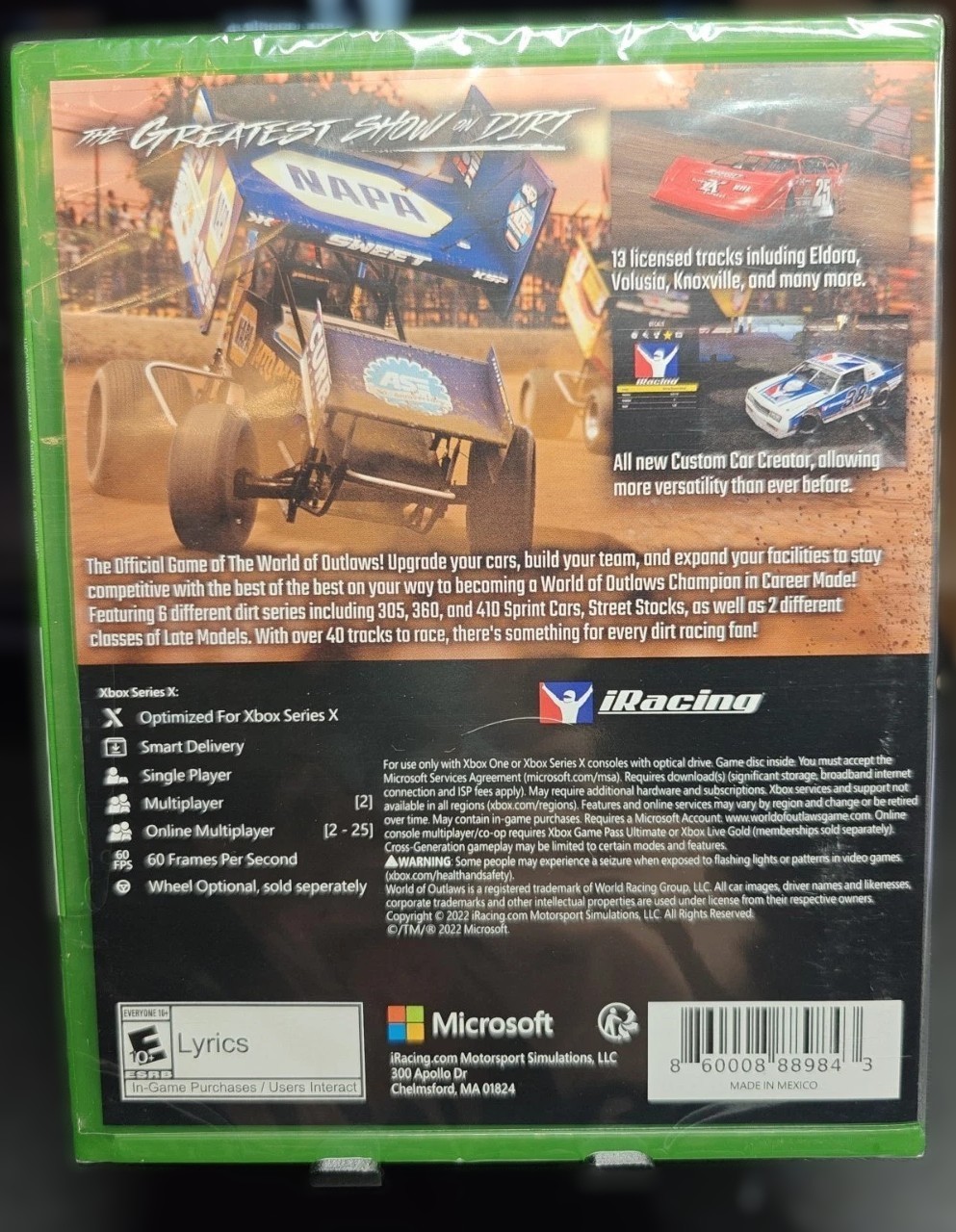 World Of Outlaws Dirt Racing - XBOX SERIES X XBOX ONE - Brand New Sealed US