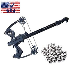 45lbs Compound Bow Set Steel Balls Both Handed Ball Bearing Shooting Adult Hunt