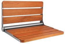 Teak Folding Shower Seat Wall Mounted, Foldable Shower Bench, 400lbs Max Load...