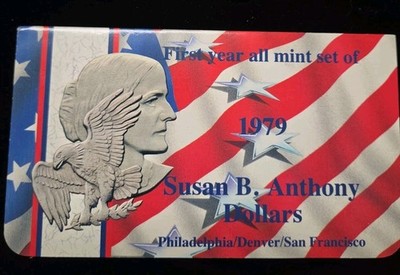 1979-P/D/S Susan B. Anthony First Year All Mint Set Dollar Coins L K SHIPS FREE