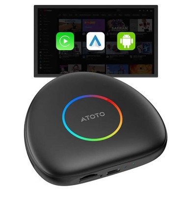 CB6C AI Box Wireless CarPlay/AndroidAuto Adapter w/ YouTube, Car Video Box GPS N