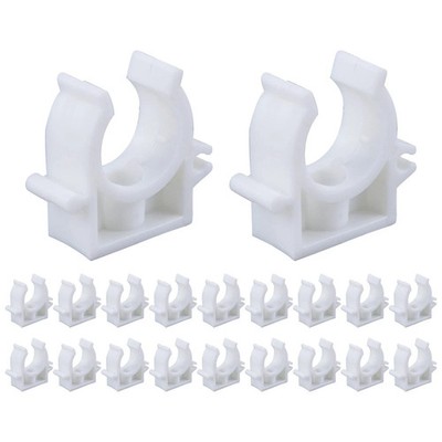 20Pcs 3/4 Inch PEX Clips, 20 mm PEX Pipe Clamps, U-Hook Plastic Pipe Clamp