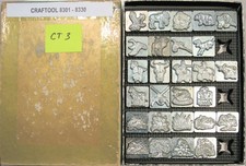 Vintage Craftool 3D Leather Stamps Lot CT-3 Stamps  8301 - 8329 Very Good Cond.