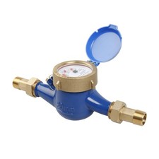 Watflow DN20 Water Meter 3/4" NPT, ISO4064 Certification Cubic 3/4", Blue