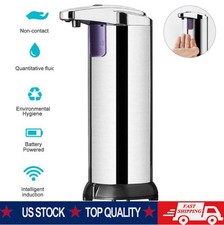 250ml Stainless Auto Handsfree Sensor Touchless Soap Dispenser Kitchen Bathroom