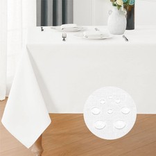 Rectangle 6 Feet Tablecloth 60x104 inch Linen Textured Table Cloth Stain and ...