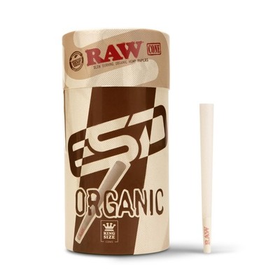 RAW Cones Organic King Size - 100 Pack - Slow Size, White