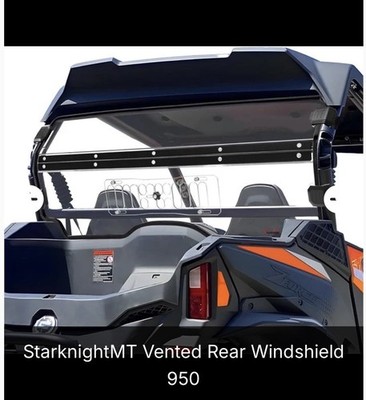 StarknightMT Vented Rear Windshield CMOTO ZFORCE 950 Sp. Trail/800 Trail 2023-25