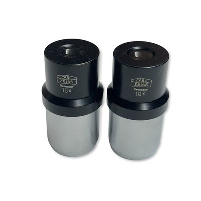 Carl Zeiss Germany 10x Microscope Eyepieces, Precision Optics, 2 Pcs
