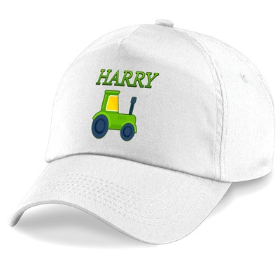 Personalisierte Baseballmütze Kleinkind Traktor-Design individueller Name Jungen Urlaub Mütze