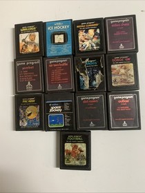 Atari 2600 Junior Jr Console System Bundle 13 Games & Paddles Controllers Tested