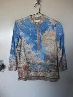 LOVELY CAMILLA KIDS SZ 8 MAP PRINT TUNIC TOP
