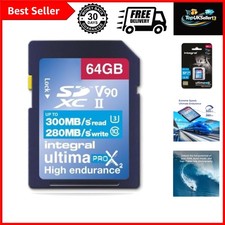 Professional 64GB UHS-II V90 SD Card - 280MB/s Write for Reliable Performance