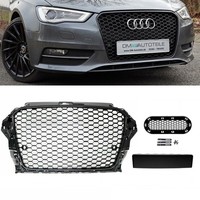 KüHlergrill Wabengrill Hochglanz + Halter Passt FüR Audi A3 8V 12-16 Auch RS3