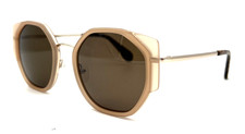NEW WOOW SUPER EDGY  2 COL  0382 NUDE GOLD TORT AUTHENTIC SUNGLASSES 52 - 20