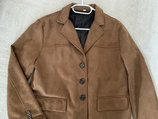Lässige Lederjacke (Imitat) braun Gr. 38 Blazer  Top!