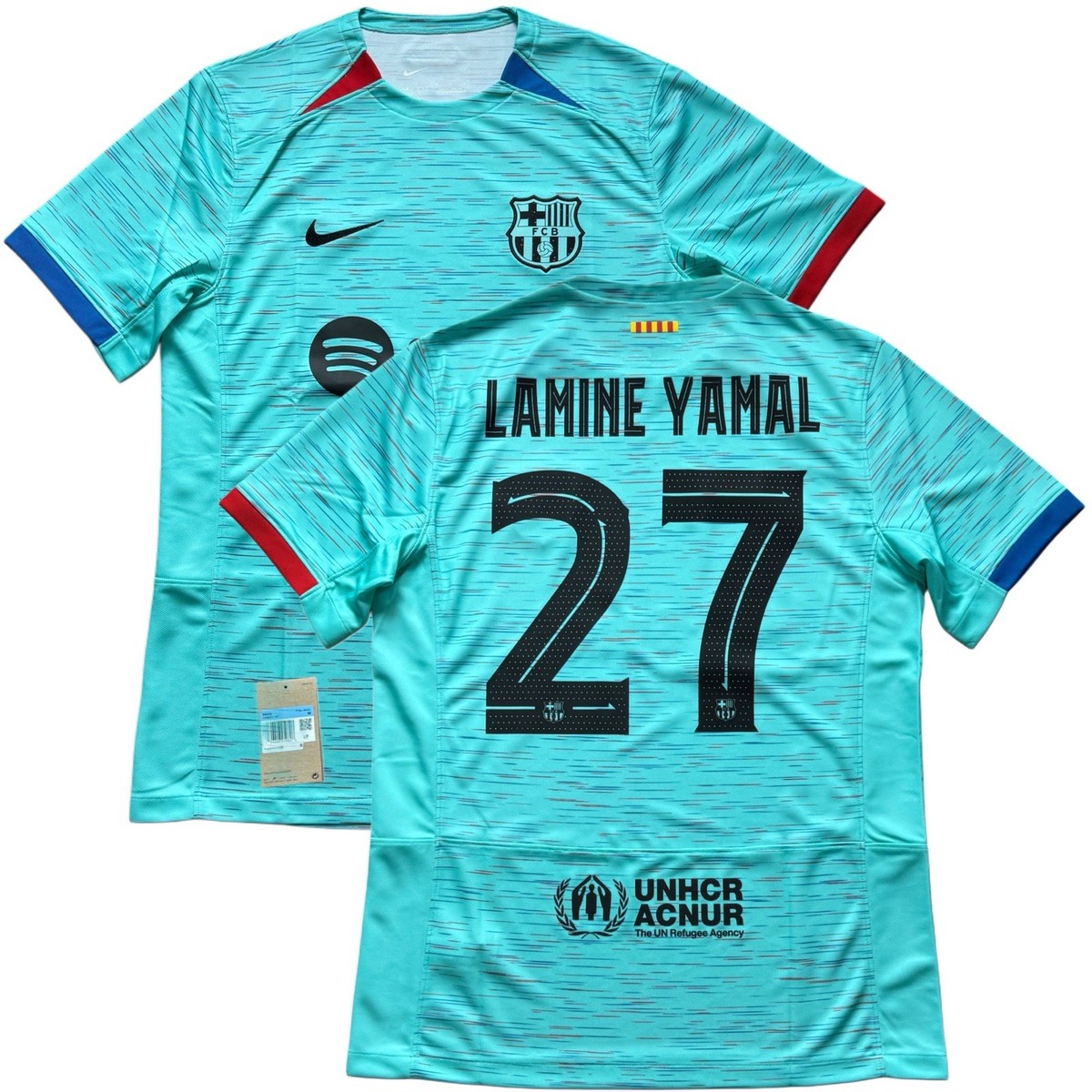 2023/24 Barcelona Third Jersey #27 Lamine Yamal Medium Nike