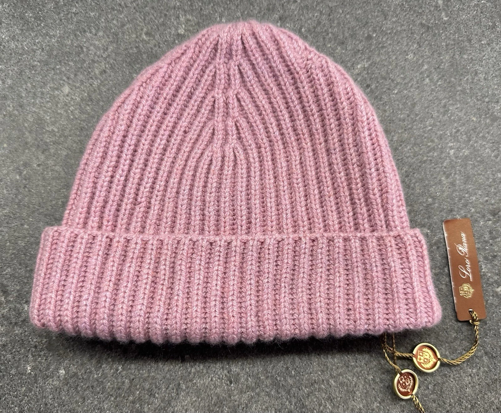 Loro Piana 100% Cashmere Fisherman’s Rib Knit Hat Pink 3-4 Years Ani Baby Kids