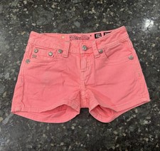 Miss Me Girls JK5697H6 Pink Jean Shorts Size 14