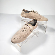 Cole Haan Women  s Sneakers Oxford Shoes Size 9B Beige Wingtip Knit Stitchlite