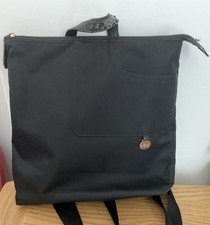 Radley Pocket Essentials - Medium Black Fabric Rucksack/ Backpack/ Grab Bag 