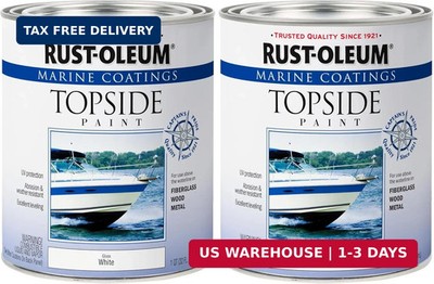 Rust-Oleum 206999 Marine Topside Enamel Paint, Gloss White, 1-Quart, 32 Fl Oz (P