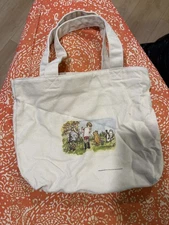 Vintage Winnie the Pooh Classic Art Canvas Mini Tote Bag Christopher Robin