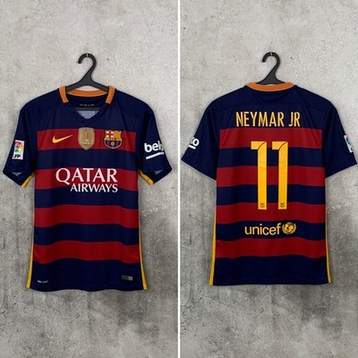 FC Barcelona Neymar Jr. 11番シャツ Sサイズ BARCELONA 2015 2016 HOME FOOTBALL SHIRT #11 NEYMAR JR NIKE JERSEY