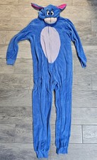Women's Disney One Piece Eeyore Pajama Full Zip Up Hooded Size Medium Sleepwear