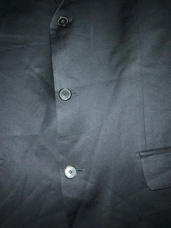 Hugo Boss HOMBRE Negro 42 Reg Super 150 Lana 2 piezas Traje 3 pero. Pantalón 34x30 Usado en Excelente Condición Foto 2 de 4