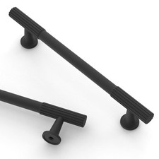 Asidrama 10 Pack 5 Inch 128mm Matte Black Cabinet pulls Kitchen Cabinet Handles