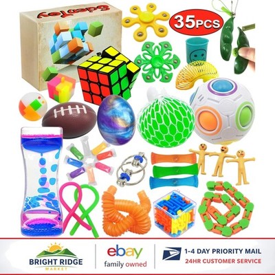 Gift Boxed 35-Piece Fidget Toy Set for Kids and Adults to Alleviate Stress